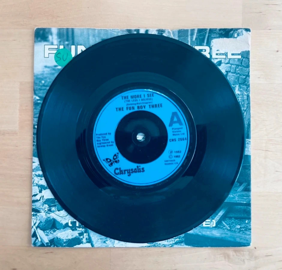Disque vinyle 45t Fun Boy Three The more I see the less I believe. – photo 2